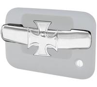 Putco 499001 - Manija de puerta de hierro pequeña cromada estilo cruz