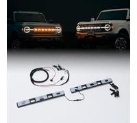 Putco Luminix - Emblema LED para rejilla, compatible con Ford Bronco 2021-2026, con cámara frontal, ámbar y blanco