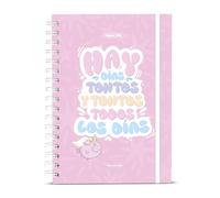 Puterful - Agenda Anual 2026 - Hay días - Agenda académica - Planificador escolar - Semana vista - Agenda con mensajes divertidos - A5 - 12 meses - De Enero 2026 a Diciembre 2026