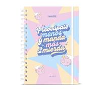 Puterful - Agenda Anual 2026 - Preocúpate menos - Agenda académica - Planificador escolar - Semana vista - Agenda con mensajes divertidos - A5 - 12 meses - De Enero 2026 a Diciembre 2026