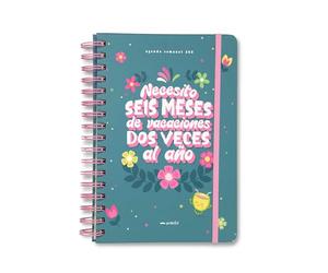 Puterful - Agenda atemporal anual sin fechas - Necesito seis meses - Planificador 365 días - Semana vista - Agenda con mensajes