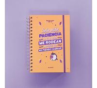 Puterful - Agenda Escolar 23/24 - Solo pido paciencia - Planificador con mensajes divertidos - Semana vista - Tamaño A5 - 12 meses - De Septiembre 2023 a Agosto 2024