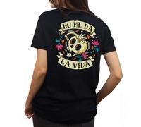 Puterful - Camiseta No me da la Vida - Diseño Original - 100% algodón orgánico - PTFL Project (FR/ES, Letras, S, Regular, Regular, Negro)