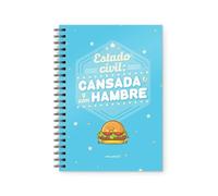 Puterful - Cuadernos Cuaderno A5 - Estado civil: Cansada y con hambre - 90 hojas - 180 páginas - Libreta regalo con mensaje gracioso y original para amiga.