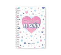 Puterful - Cuadernos Cuaderno A5 - Me tenéis - 90 hojas - 180 páginas - Libreta regalo con mensaje gracioso y original para amiga.