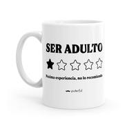 Puterful - Experiencia Ser Adulto - Taza original para café - Resistente al microondas y lavavajillas