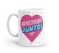 Puterful - Taza con mensaje “Odiemos personas juntos” Corazón rosa