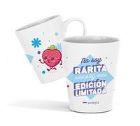 Puterful - Taza cónica con frase No soy rarita - Tazas originales para café - Resistente al microondas y lavavajillas