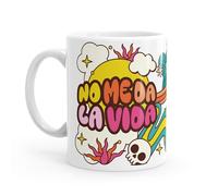 Puterful - Taza - No me da la vida - Groovy - Taza original para café - Resistente al microondas y lavavajillas
