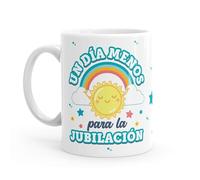 Puterful - Taza Un día menos para la jubilación - Taza original para café - Resistente al microondas y lavavajillas