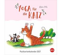 Puth Yoga für die Katz Postkartenkalender 2027: Sport mit Augenzwinkern: Coole Yoga-Cats im Porträt! Kleiner Kalender zum Aufstellen und Aufhängen im Format 16 x 17 cm