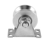 Puthernm 1 Paquete Bloque de Polea de Acero Inoxidable de Tipo V Rodamientos Mudos Rodillo Deslizante de Ranura Rueda de Seguimiento