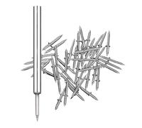 Puthernm 100 Piezas de Clavo Sin Costura de Hilo de Rodapié de Doble Cabeza, LíNea de Rodapié Sin Marcas de Clavo, Clavo Sin Costura con Herramienta de de Clavo