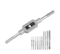 Puthernm 10Pcs Micro-Taps Bit Small Hand Tornillo Rosca Machos M1-M3.5 HSS Mini TapóN MéTrico Tap Tornillo Tap Taladro Herramienta de Roscado