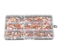 Puthernm 160piezas 10A-50A Conector de Anillo de Engarzado Abierto Cable OT Terminal de Cable Eléctrico Kit de Conectores de Terminales de Lengüetas de Cobre