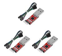 Puthernm 3 Piezas CP2102 USB 2.0 A TTL Módulo Convertidor Serial de 5 Pines USB A TTL para UART 3,3 V y 5 V