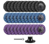 Puthernm 31 Discos de Tira Fáciles de Cambio Rápido de 2 Pulgadas para Taladros, Rueda de Tira con Discos Abrasivos de 1/4 Pulgadas, Accesorios para Amoladora Troqueladora