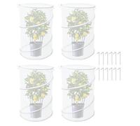Puthernm 4 Pack Planta Covers Jaula con Estacas para Plantas Exteriores Protectores de Planta de Jardín Net Mini Greenhouse Planta Protección
