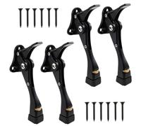 Puthernm 4 Topes de Puerta Abatibles, de Puerta de 4 Pulgadas de Ajustable con un Solo Toque para la Parte Inferior de la Puerta, Topes de Puerta