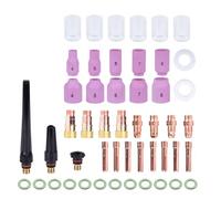 Puthernm 49 Lentes de Gas para Soplete de Soldadura TIG para WP17 WP18 WP26 TIG 10, Kit de Copa de Vidrio de Alta Temperatura