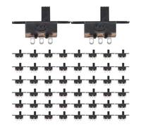 Puthernm 5 pzs ON/ON 2 posiciones 1P2T SPDT Mini Interruptor deslizante de panel Terminal de soldadura SS12F1-G3