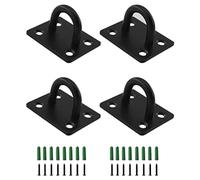 Puthernm Almohadilla Placa de Ojo en U de Anillo de Montaje en Pared de Alta Resistencia Herrajes para Colgar Marinos Gancho de Grapas con Tornillos