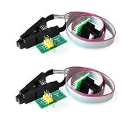 Puthernm Clip de Prueba para Programador SOP8, Clip de Cuerpo y Estrecho, Clip Adaptador Universal de 8 Pines, Clip para Chip de Quema de Zócalo de Ci