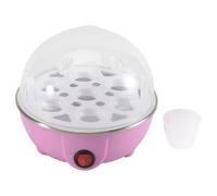 Puthernm Cocedor de Huevos Rápido: Cocedor de Huevos Eléctrico con Capacidad para 7 Huevos, para Huevos Duros, Huevos Escalfados y Huevos Revueltos, Enchufe Europeo Rosa