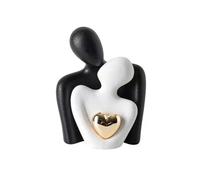 Puthernm Decoración de Personajes Simples Abstractos en Forma de Corazón, Gabinete de Vinos, Pasillo, Pareja, Abrazo, Arte, Decoración, Artesanías de Cerámica S