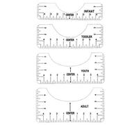 Puthernm Herramienta de AlineacióN de GuíA de Regla de Camiseta para Vinilo, Herramienta de AlineacióN para GráFicos Herramienta de Centrado de Camiseta (Transparente y Transparente)