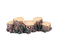 Puthernm Jardín de Hadas En Miniatura Árbol Tocón Puente Ornamento Casa de Muñeca Maceta Figurilla Decoración Al Aire Libre DIY Decoración de Casa