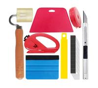 Puthernm Kit de Herramientas para Alisar Papel Tapiz Que Incluye Rodillo de Fieltro para Juntas, Escobilla de Goma, Cinta Métrica y Cuchillo Multiusos