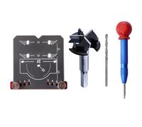 Puthernm Kit de Plantilla de Bisagra Oculta para Carpintería,Plantilla de Plantilla de Orificio de Bisagra de 35 mm de Aleación de Aluminio para Montaje de Bisagras de Gabinetes de Puertas