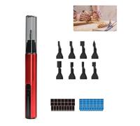 Puthernm Lijadora de Detalles, Pluma de Lijado de Carga Rápida USB, con 8 Cabezales de Lijado y Papel de Lija Autoadhesivo para Lijar