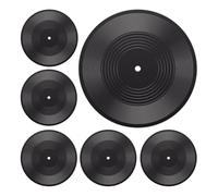 Puthernm - Lote de 6 unidades de 12 pulgadas, diseño de vinilo de 70 'S para pared de vinilo y rollo de música para fiestas temáticas de música de cumpleaños