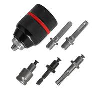 Puthernm Mandril de taladro de mano sin llave 1,5-13 mm 1/2-20UNF con adaptador SDS plus, convertidor de varilla hexagonal de 1/4 Po, hexagonal, llave de vaso de 1/2 PB