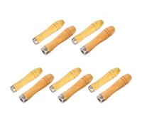 Puthernm Manejar de de Madera con Fuertes Collares de Metal, 10 Piezas, Destornillador, Taladro Manual, Manejar de, Herramienta de Corte Artesanal