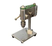 Puthernm Mini Taladro de Banco de 220 V, 0,4-4 mm, Herramienta para Reparación de Relojes, con Adaptador de Corriente de Velocidad Ajustable y Enchufe de la UE.