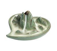 Puthernm Quemador de Incienso de Reflujo en Cascada de Cerámica, Incensario Pequeño Hecho una Mano, Soporte para Cono de Incienso, Fuente, Adorno de Aromaterapia