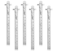 Puthernm Regla de Bolsillo con Clip Extraíble, 6 Piezas, Regla de Bolsillo de Precisión, Regla Métrica, No Apta para Escuelas, Oficinas, Arquitectos