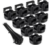 Puthernm Soporte Magnético para Bridas, Soporte Multiusos para Cables, Bases Magnéticas para Gestión de Cables con Cremallera Resistente.