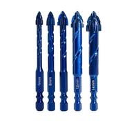 Puthernm Taladro Excéntrico de Alta Dureza para Perforación de Precisión de 6/8/10/12/14 mm, para Perforación de Baldosas de Vidrio, Cerámica, Losas de, Brocas para Corte