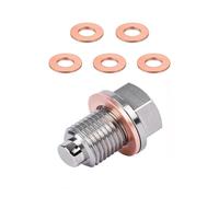 Puthernm Tapón Magnético Drenaje Aceite M14 X 1,5, Perno Tuerca Drenaje del Sumidero con 5 Juntas Arandela Aplastante, Reemplazo del Tapón Drenaje Aceite A Prueba Fugas