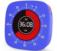 Puthernm Temporizador Visual para NiñOs, Temporizador Digital con Cuenta AtráS de 60 Minutos, Temporizador Silencioso para Reloj de Escritorio para Estudiar, EnseñAr A