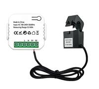 Puthernm Tuya Smart ZigBee Medidor de EnergíA 80A con AplicacióN de Abrazadera Monitor KWh Voltaje Corriente Consumo de EnergíA 110V 240V