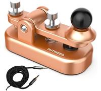 Putikeeg CW Morse, botón telégrafo, botón de radio aficionado, botón CW, código Morse, teclado telegrama, transmisor de código Morse, teclas CW rectas (dorado)