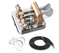 Putikeeg CW Morse, botón telégrafo, botón de radio aficionado, botón CW, código Morse, teclado telegrama, transmisor de código Morse, teclas CW doble palanca