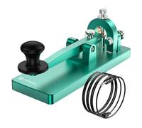 Putikeeg CW Telegraph Key - Llave de código morse clásica de acero inoxidable resistente, llave recta de radio de onda corta para enviar telegrama oscilador de práctica (verde)