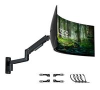 PUTORSEN Premium Ultrawide Soporte Monitor Pared para Pantallas de 17 a 49 Pulgadas PC y TV, Brazo Monitor Pared con Resorte de Gas Ajustable, Inclinación y Giro, Load 2-20KG, VESA 75/100/200