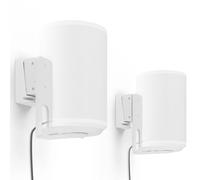 PUTORSEN Soporte de pared para altavoces Sonos Era 100, giratorio/inclinable/gestión de cables, soporte de pared para un mejor disfrute de audio, soporta hasta 3 kg (2 soportes, blanco)